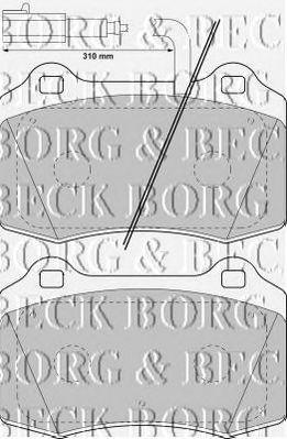 BORG & BECK bbp1737 -  Комплект тормозных колодок, дисковый тормоз
